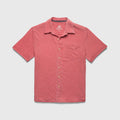 Tony Burnout Knit Shirt - Mineral Red - WonderingCloth