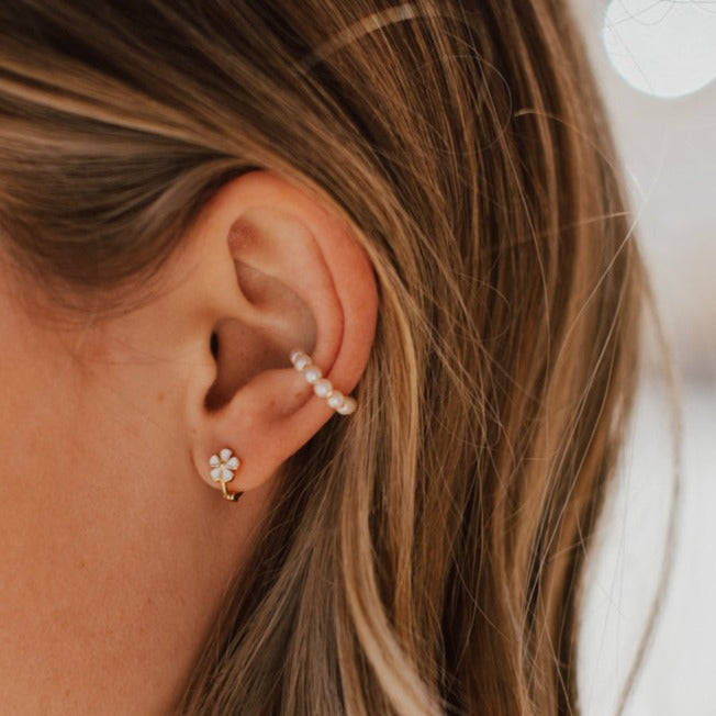 Princess Gold Filled Pearl Ear Cuff - WonderingCloth