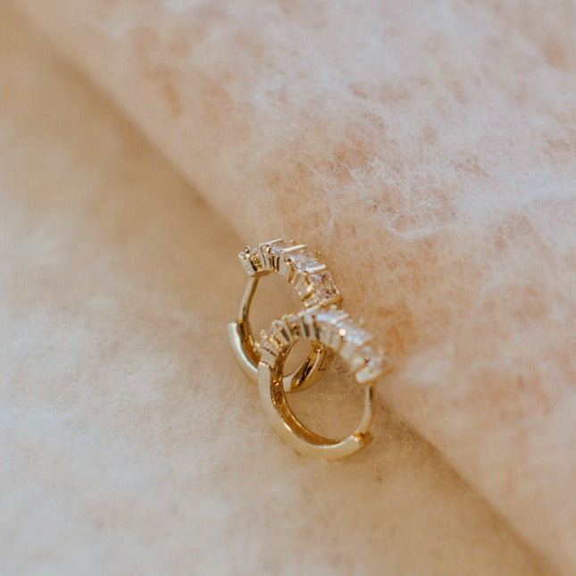 Charlotte Diamond Gold Filled Hoops - WonderingCloth