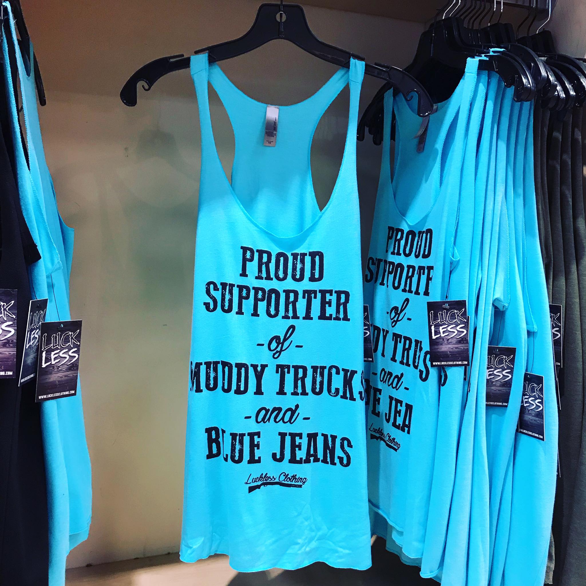 Proud Supporter of Muddy Trucks and Blue Jeans Tank Top