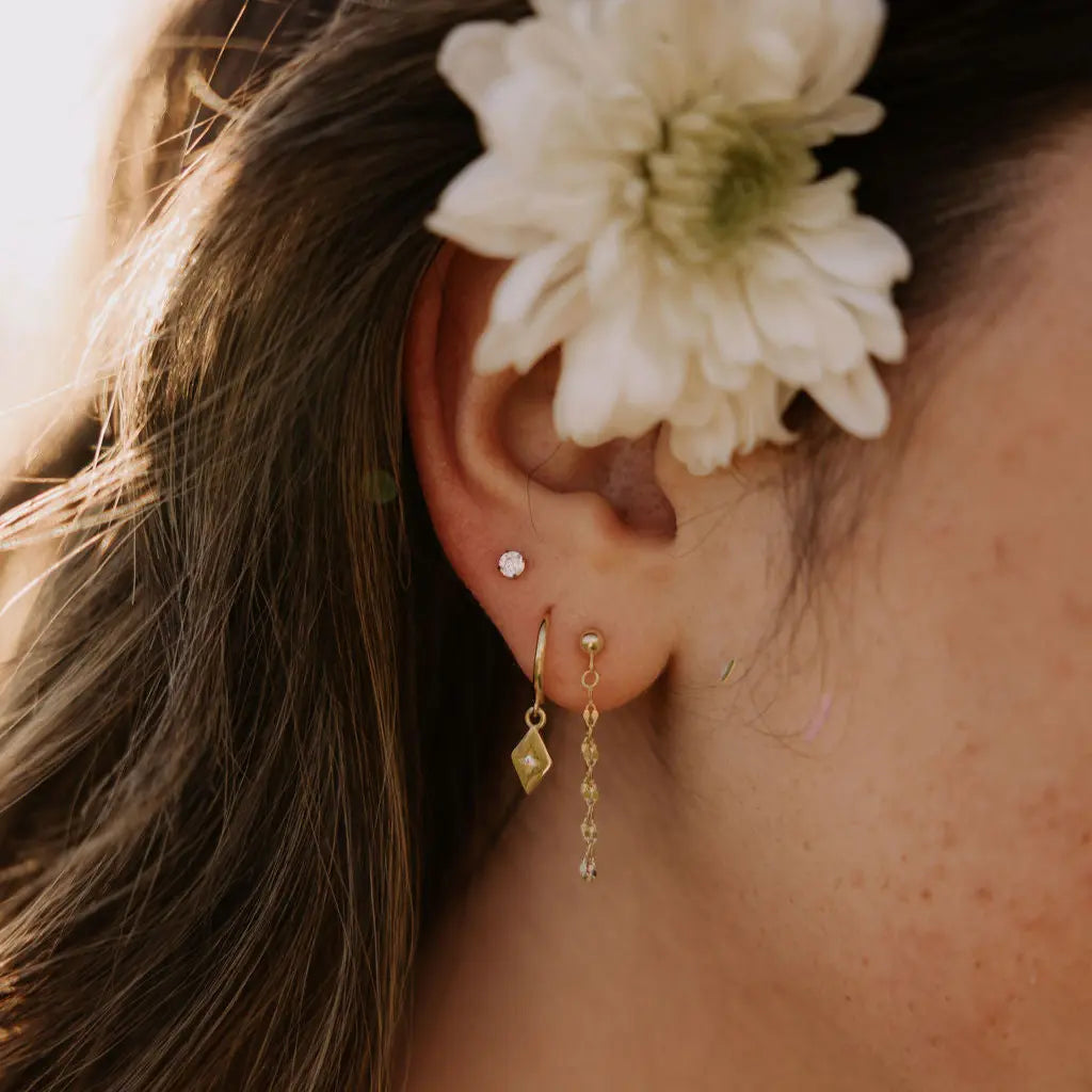 Diamond Flat Back Studs - WonderingCloth