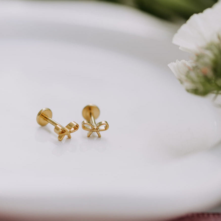 Bow Flat Back Studs - WonderingCloth