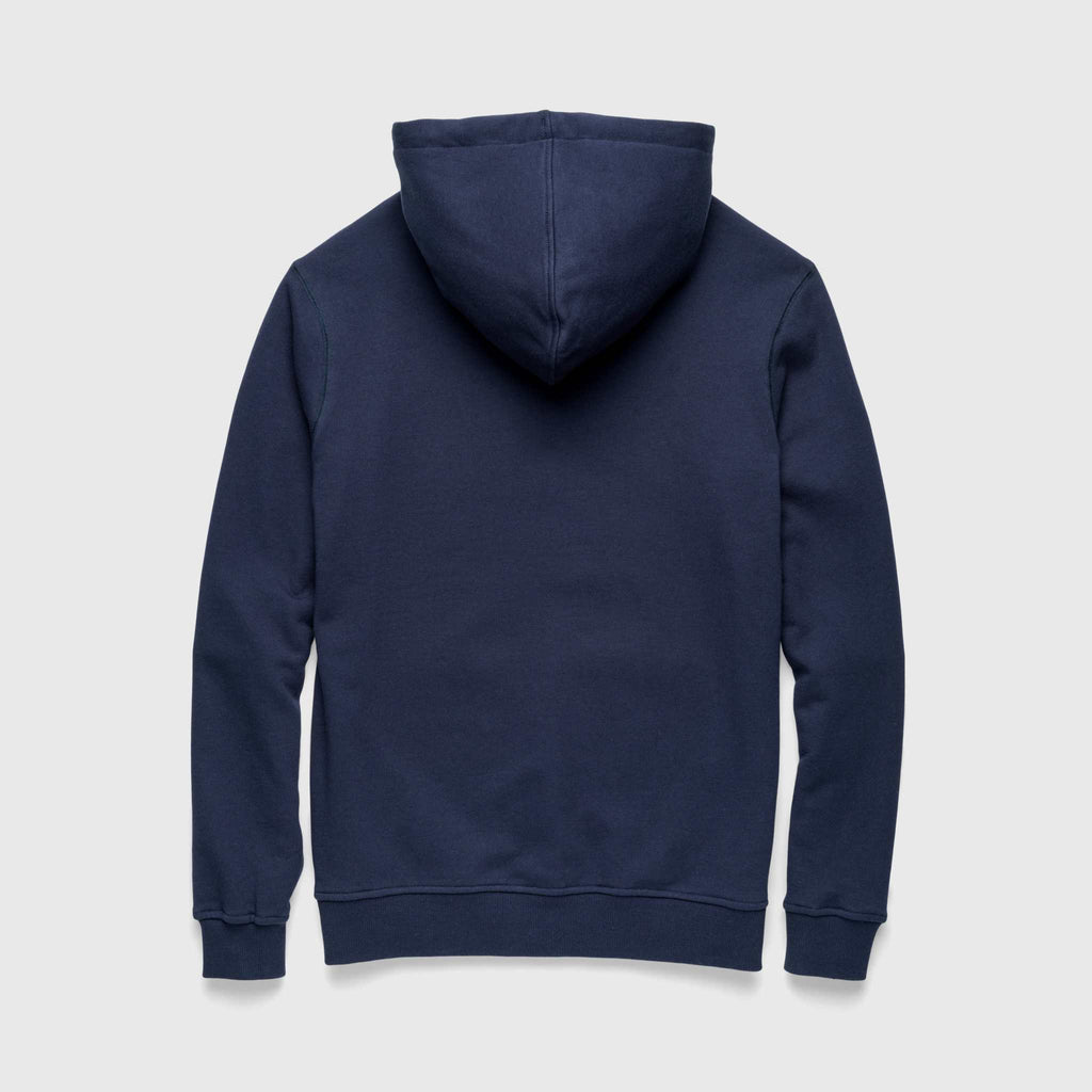 Marine French Terry Hoodie - Navy Blazer - WonderingCloth