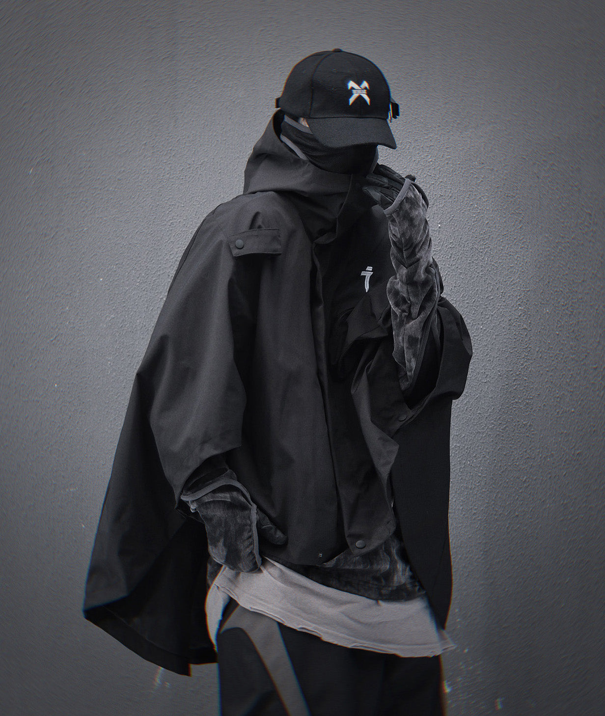HiJ40 Black I-Tech Poncho