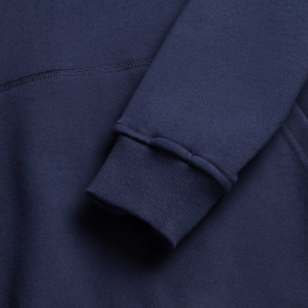 Marine French Terry Hoodie - Navy Blazer - WonderingCloth