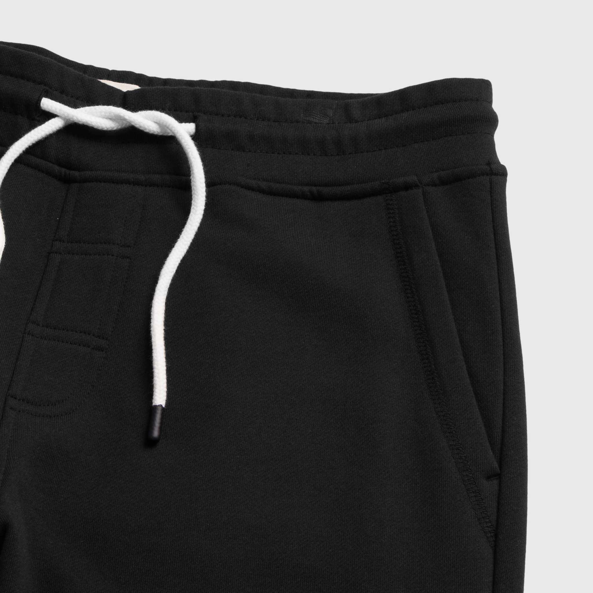Dune Drawstring Terry Jogger - Black - WonderingCloth