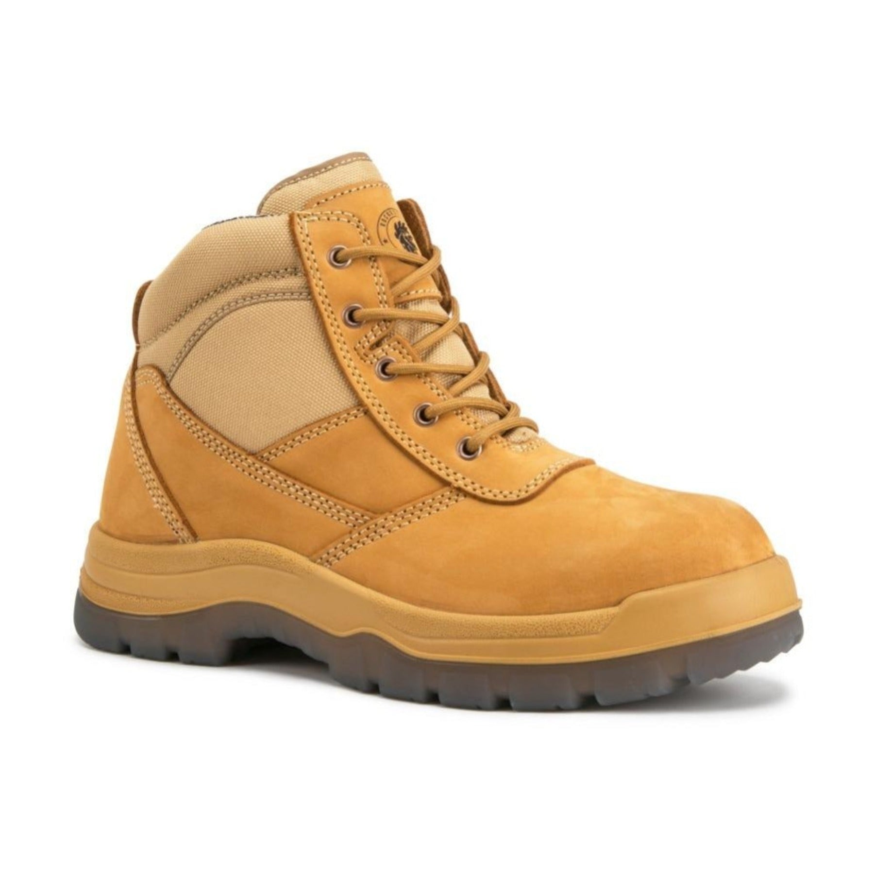 ROCKROOSTER Cortez Tan 6 Inch Zip-sided Steel toecap Leather Work Boots AK050 - WonderingCloth