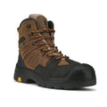 ROCKROOSTER Woodland Brown 6 inch Waterproof Safety Toe Leather Work Boots AK669 - WonderingCloth
