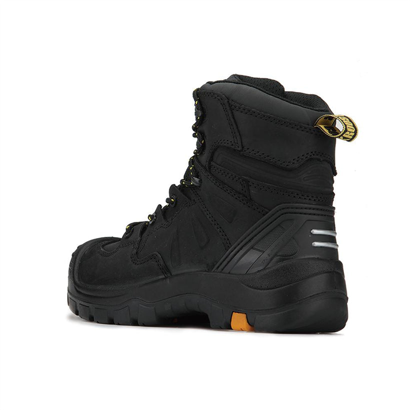 ROCKROOSTER Woodland Black 6 inch Composite Toe Leather Work Boots AK609 - WonderingCloth