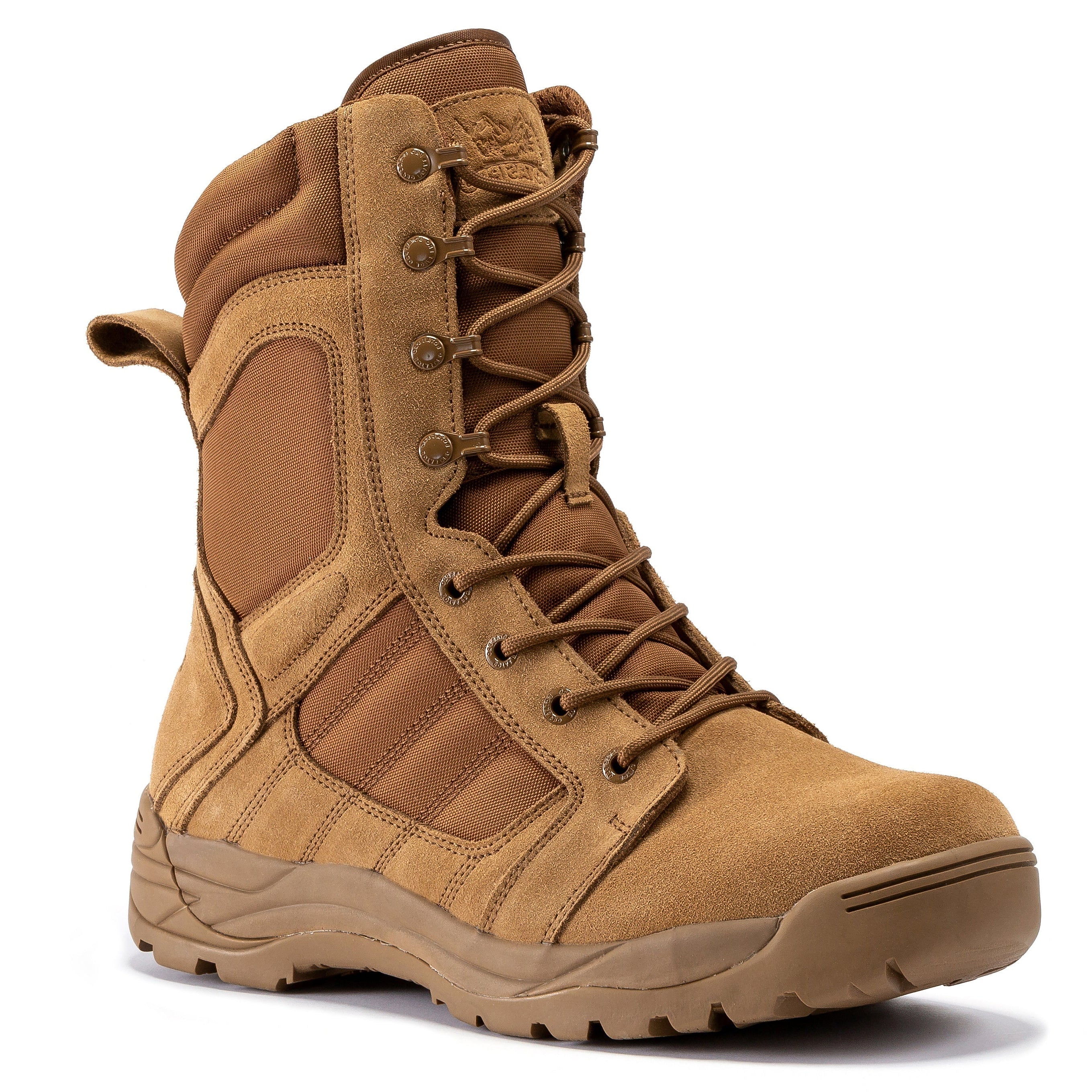 Botas Pro Coyote Men's 8 inch Side Zipper Rubber Sole Tactical Boots BMP110CT - WonderingCloth