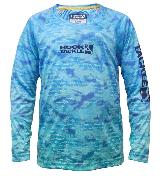 Youth Fish Fractal UV Fishing Shirt (8-20) - WonderingCloth