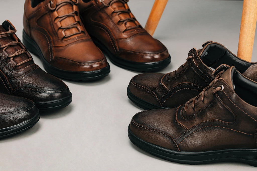 CALTO - K3045 - 2.8 Inches Taller (Dark Brown) - Lace Up Casual Walker - Lightweight - WonderingCloth