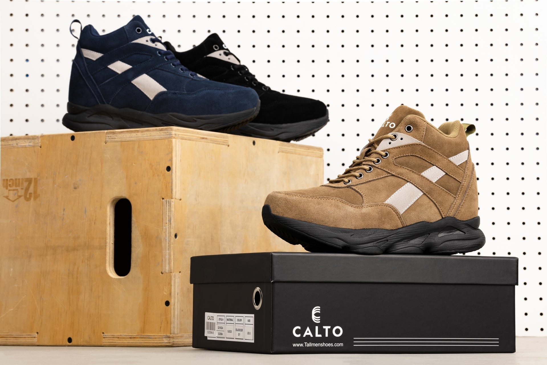 CALTO - S33596 - 4 Inches Taller (Olive Green) - Sneakers - WonderingCloth