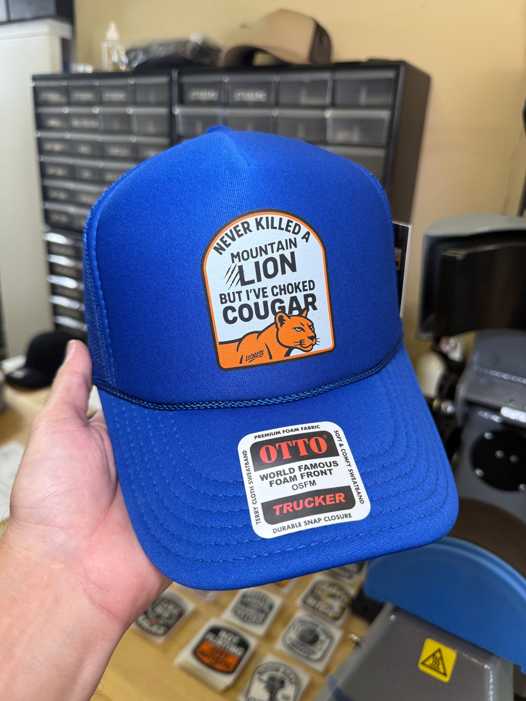 Choked a Cougar Trucker Hat