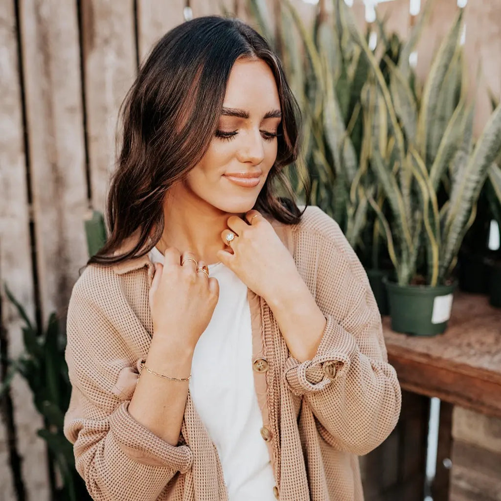 Madeline Gold Filled Paperclip Bracelet - WonderingCloth