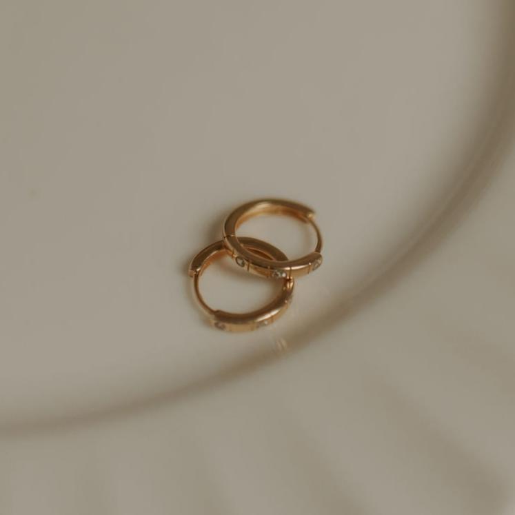 Diana Diamond Hoops - WonderingCloth