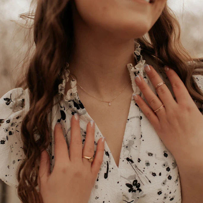 Harper Diamond Teardrop Necklace - WonderingCloth