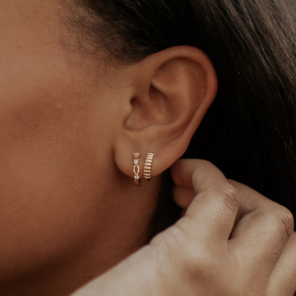 Isla Lace Hoops - WonderingCloth