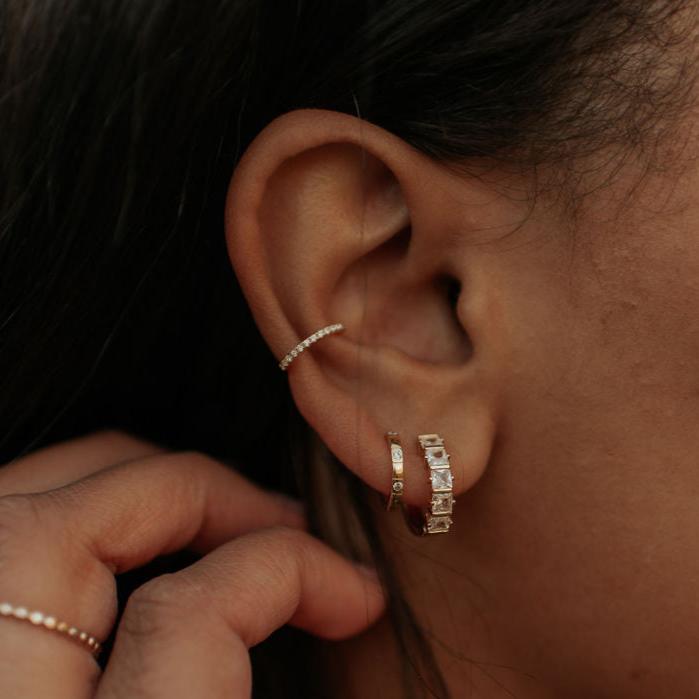Diana Diamond Hoops - WonderingCloth