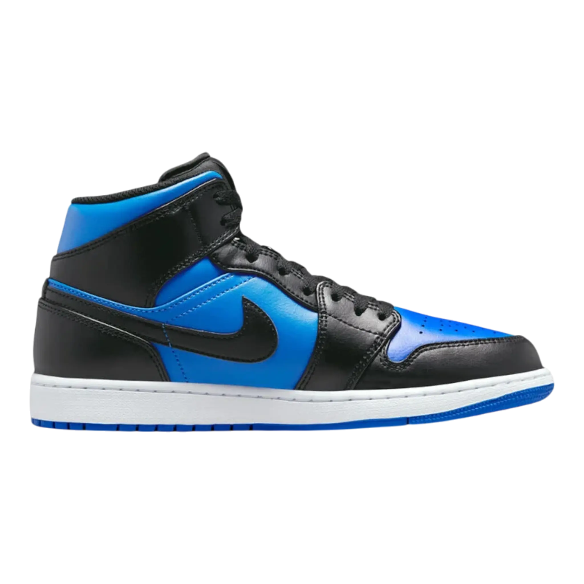 Nike Air Jordan 1 Mid Men’s Shoes – Black/Blue - WonderingCloth