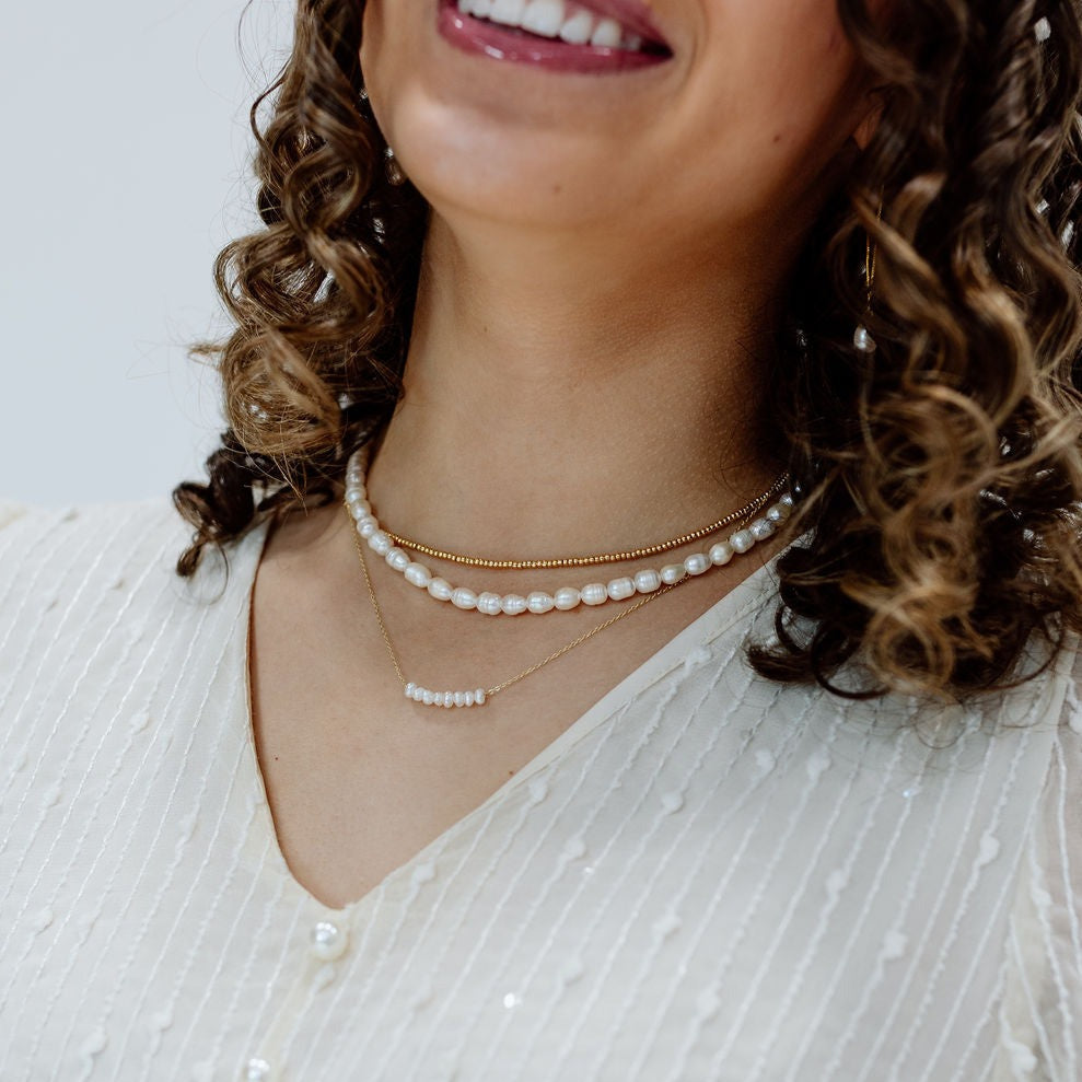 Staci Gold Filled Bead Necklace - WonderingCloth