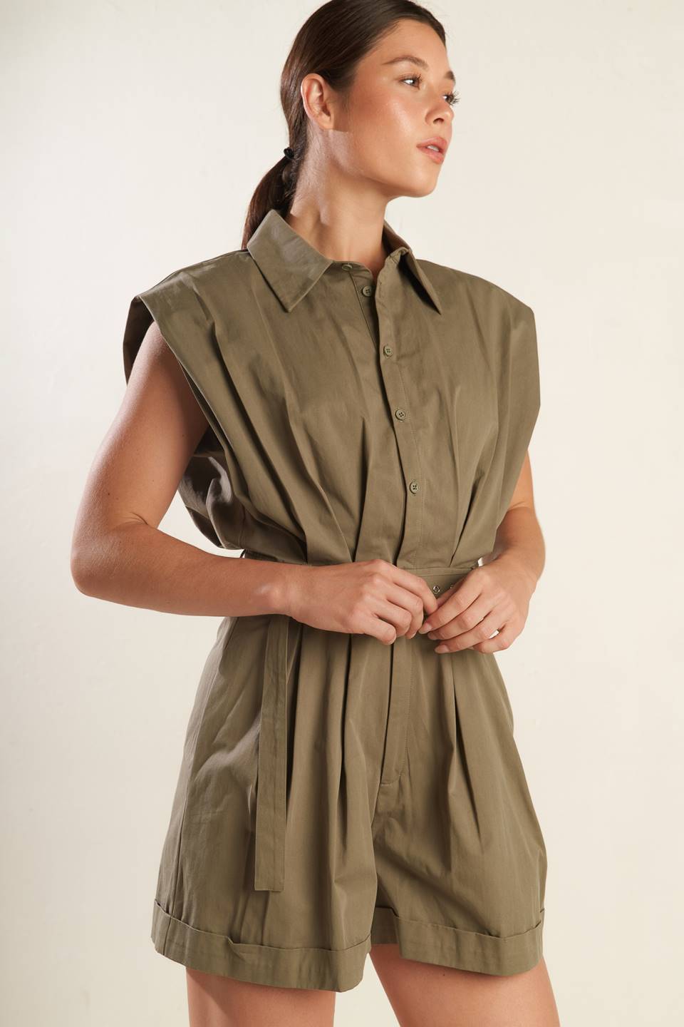 HEART OF A WOMAN WOVEN ROMPER - WonderingCloth
