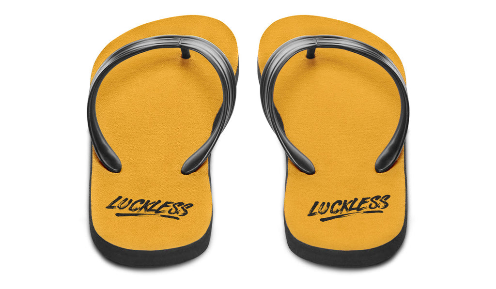 Sunflower And Skulls Yellow Flip Flops