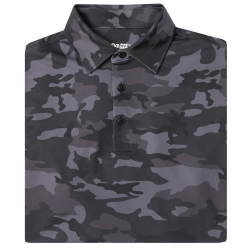 Black Camo Men's Polo - WonderingCloth