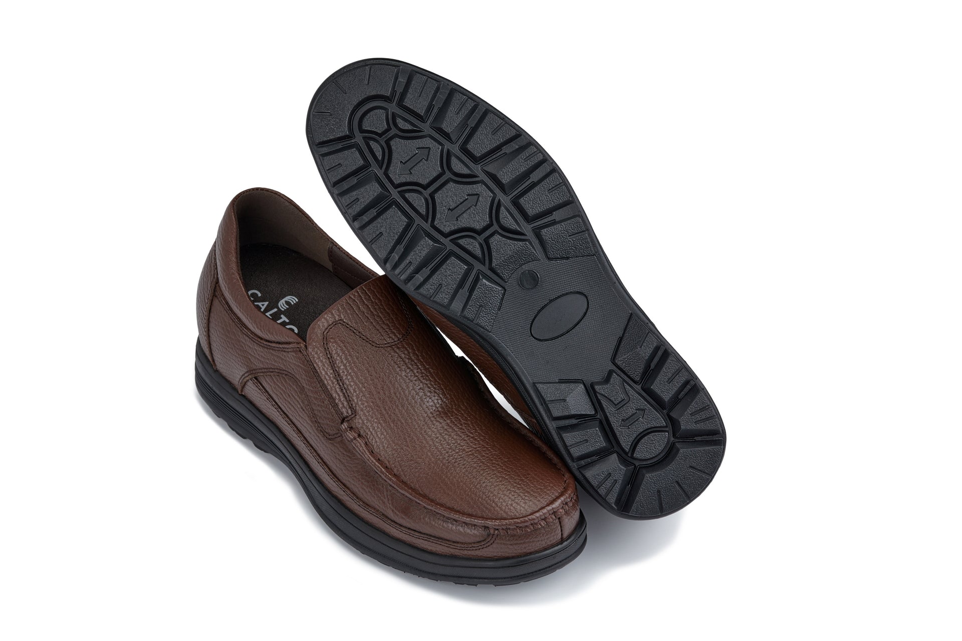 CALTO - G1827 - 3 Inches Taller (Brown) - Lightweight - WonderingCloth