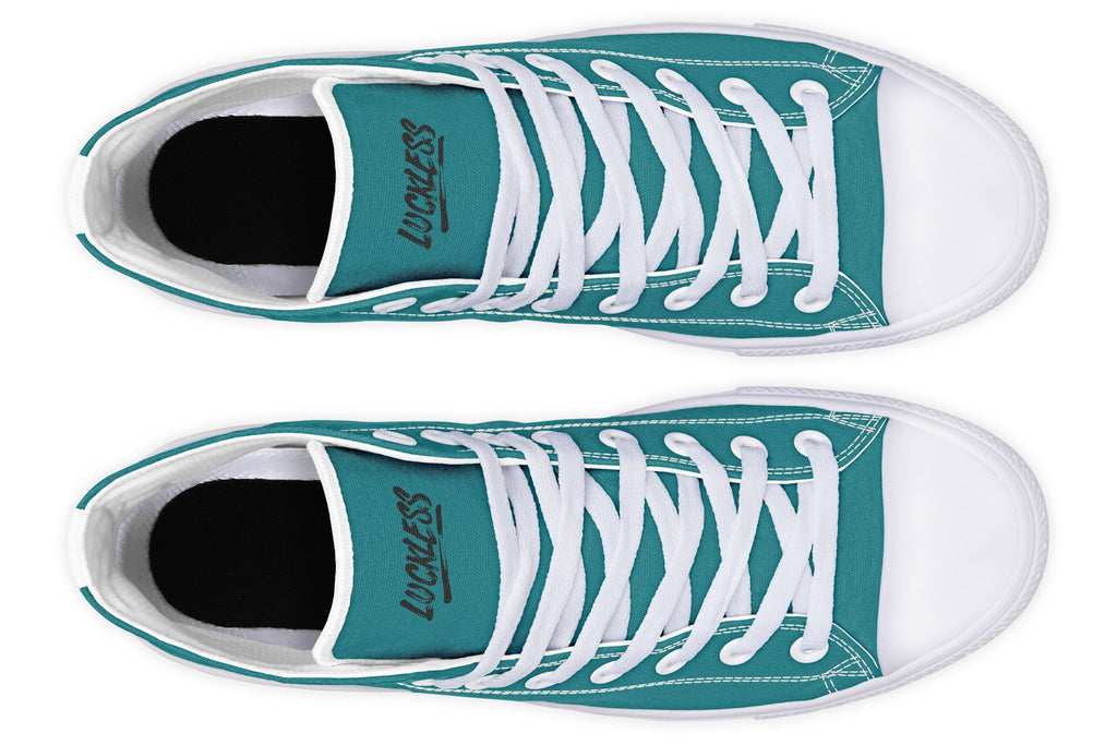 Sunflower And Skulls Teal High Tops
