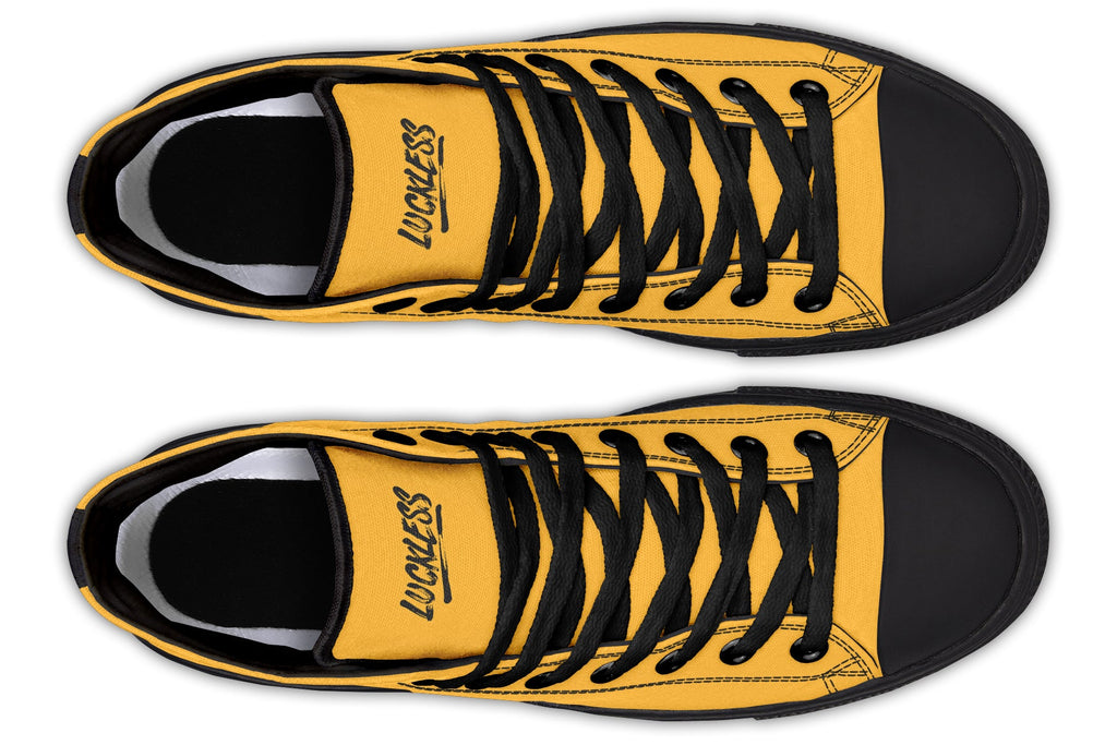 Sunflower And Skulls Yellow High Tops