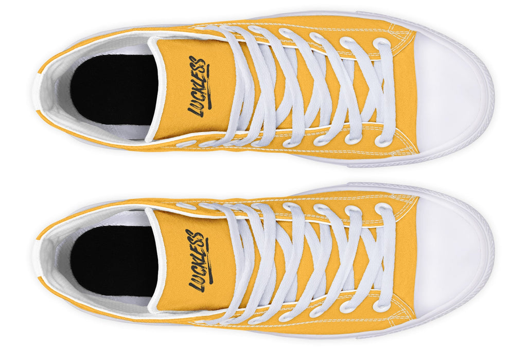 Sunflower And Skulls Yellow High Tops