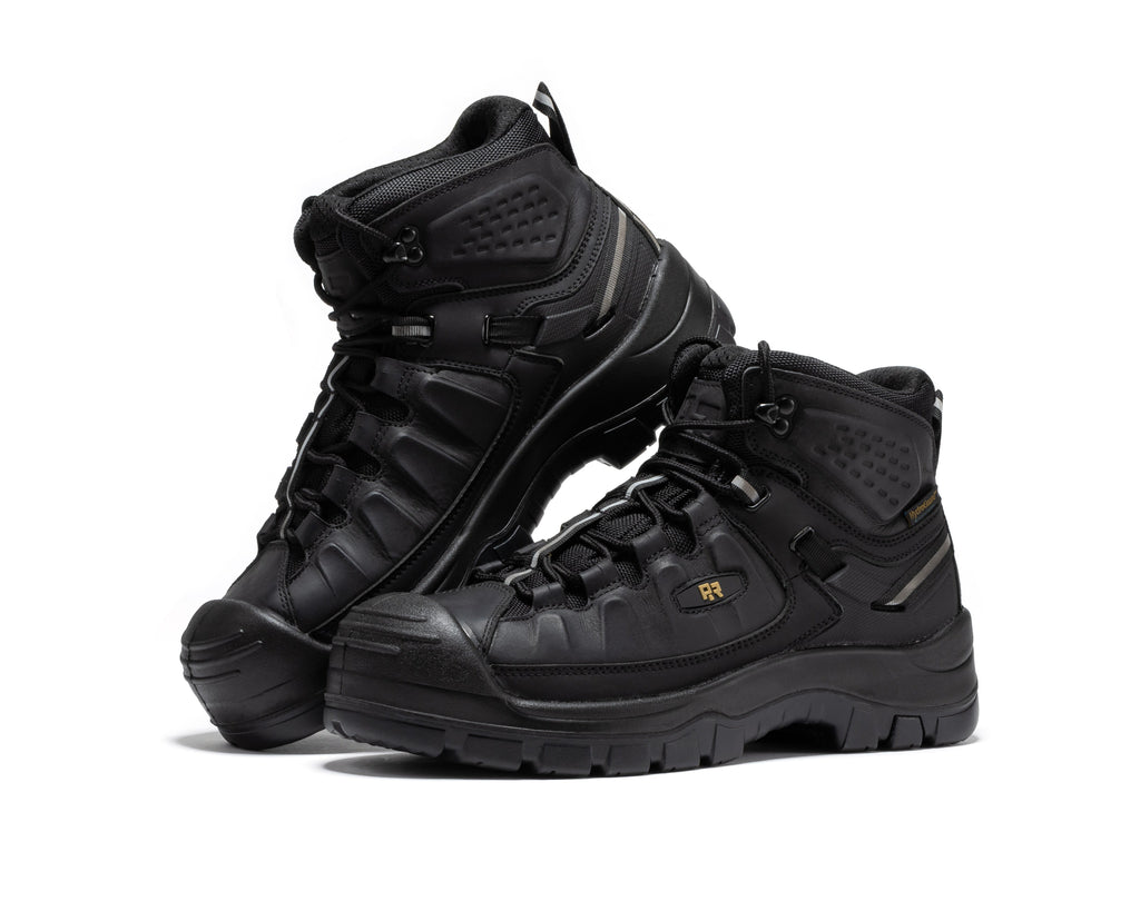 ROCKROOSTER Woodland Brown 6 inch Composite Toe Waterproof Leather Work Boots AK661 - WonderingCloth