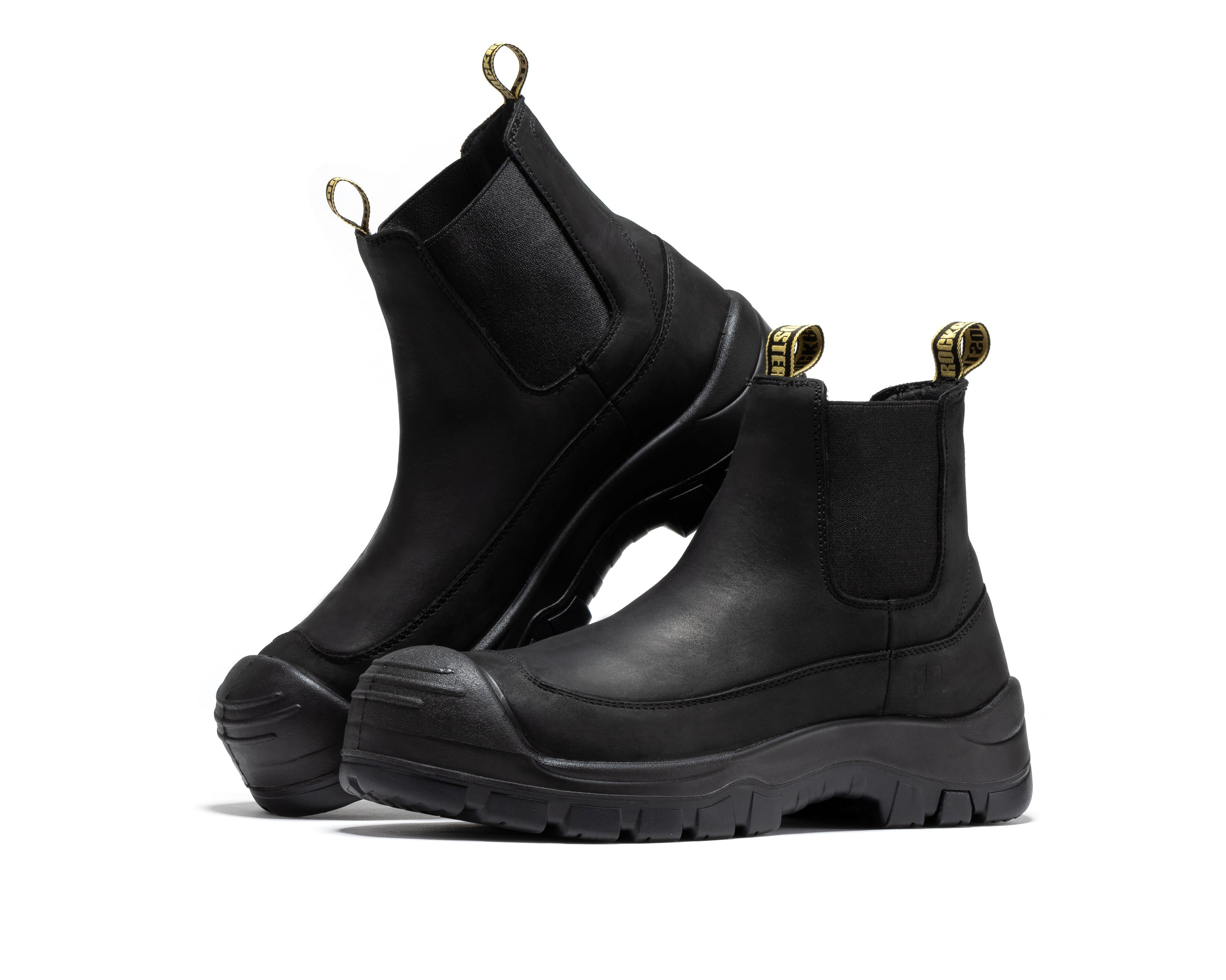 ROCKROOSTER Woodland Brown 6 inch Composite Toe Pull-on Leather Work Boots AK664 - WonderingCloth