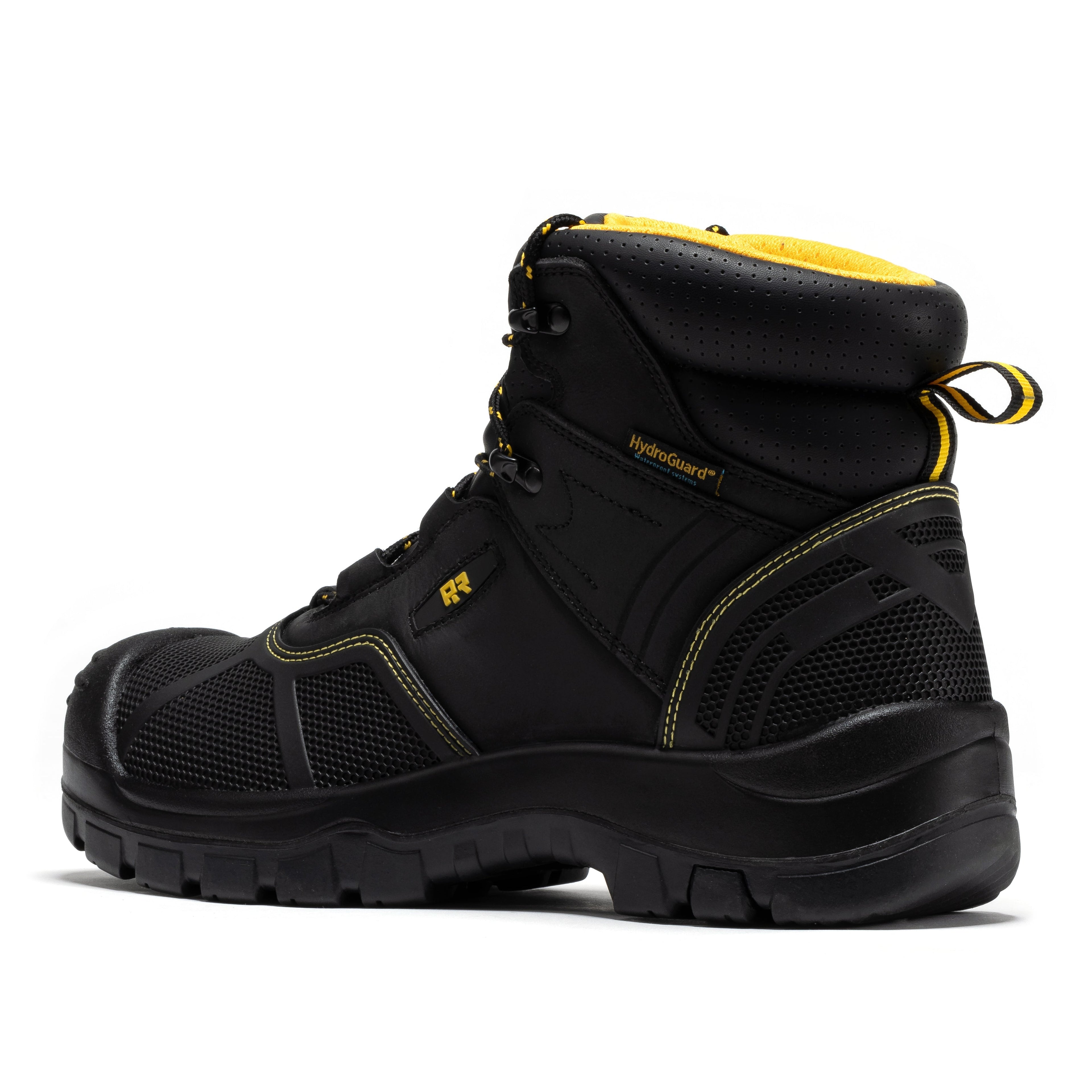 ROCKROOSTER Woodland Black 6 inch Waterproof Composite Toe Leather Work Boots AK663 - WonderingCloth
