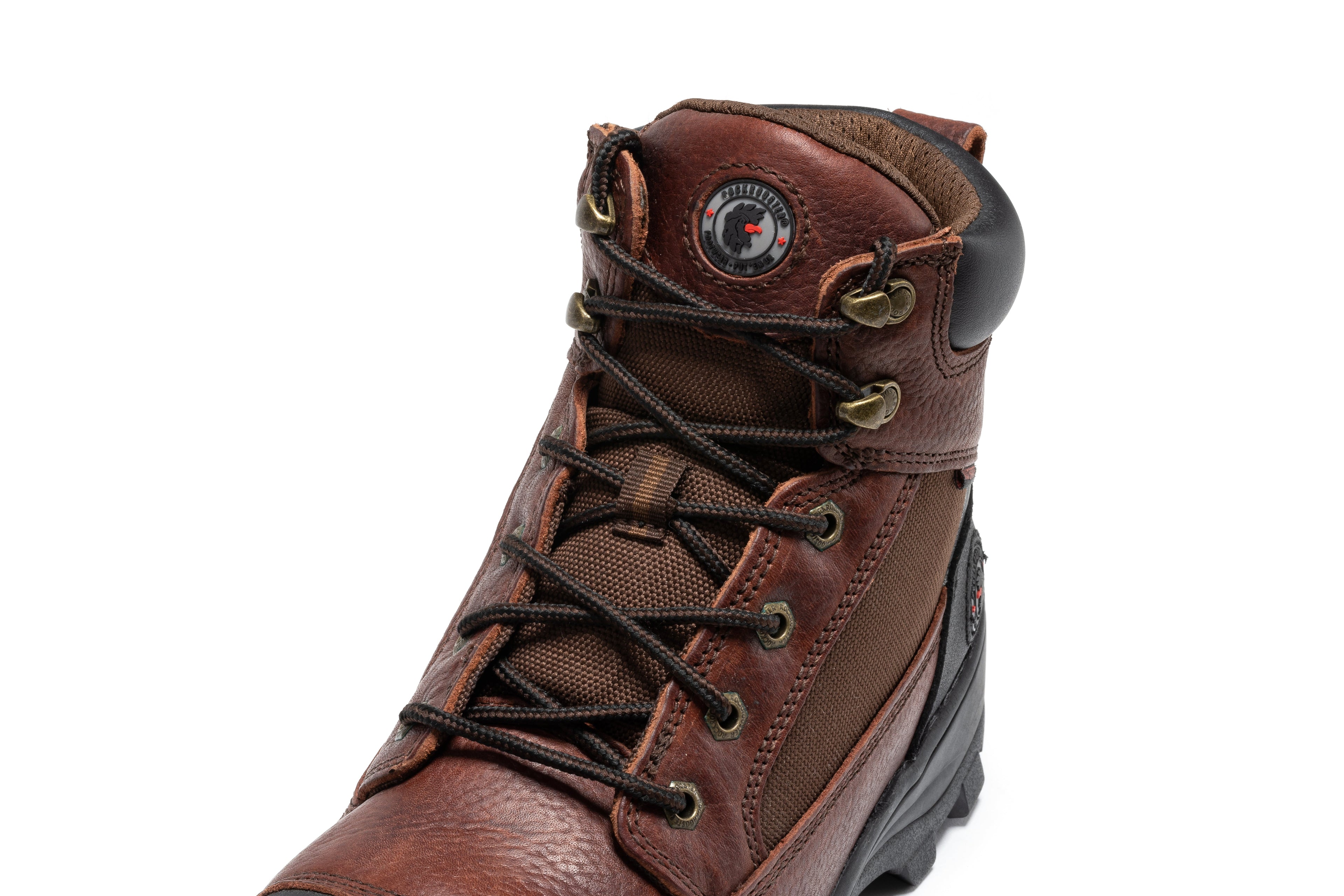 ROCKROOSTER Daviston 6 inch Brown Composite Toe Waterproof Work Boots AT872 - WonderingCloth