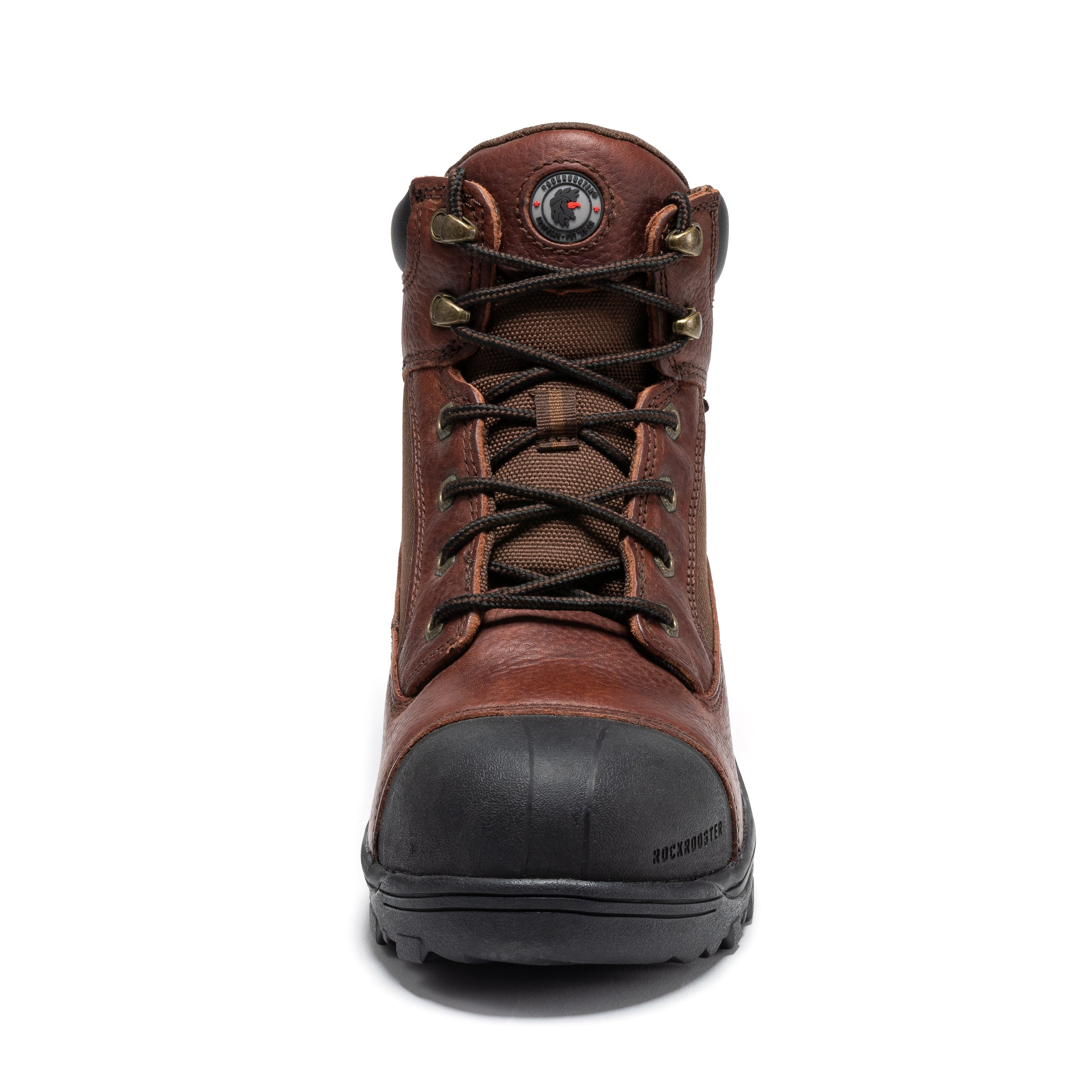 ROCKROOSTER Daviston 6 inch Brown Composite Toe Waterproof Work Boots AT872 - WonderingCloth