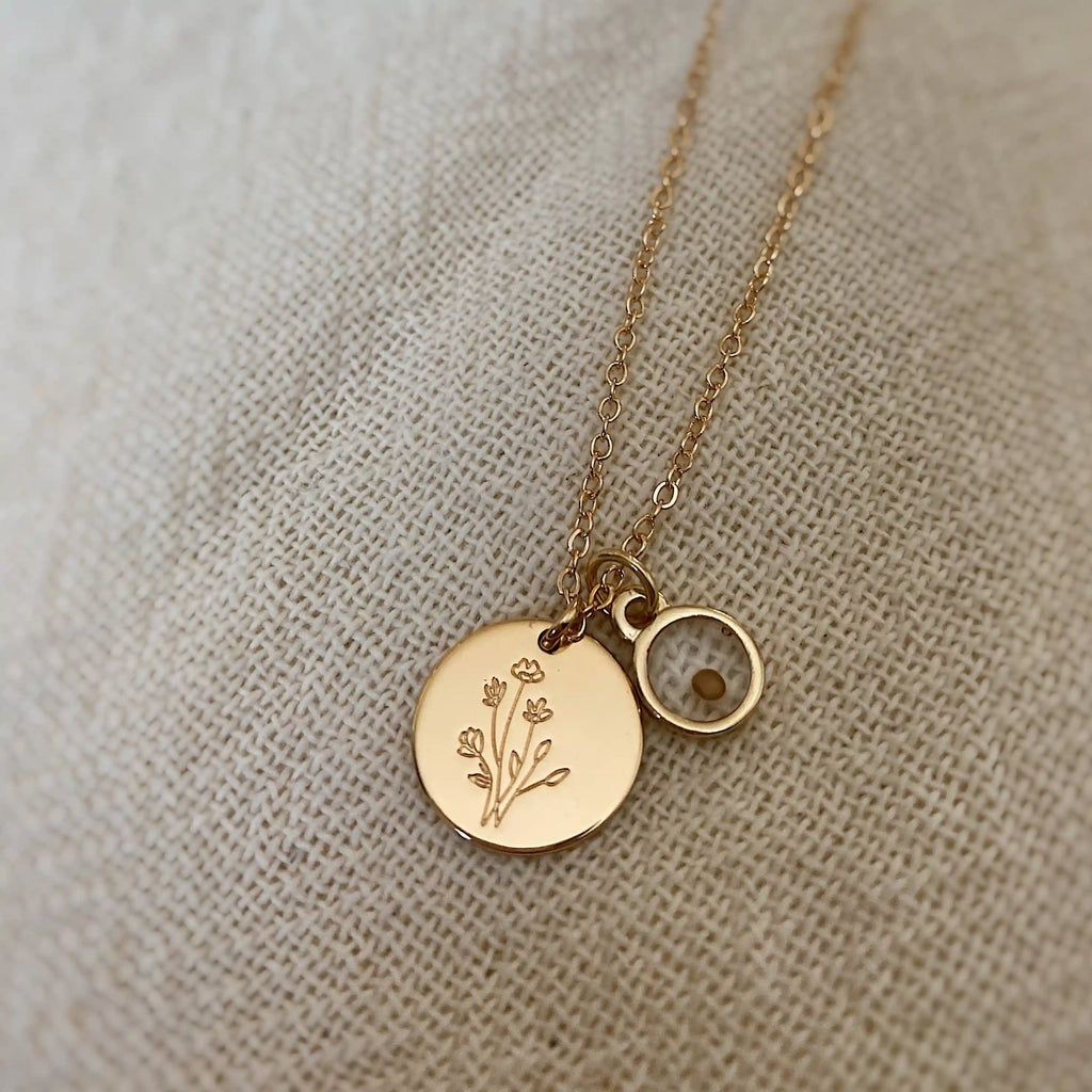 Wildflower Necklace with Mustard Seed - WonderingCloth