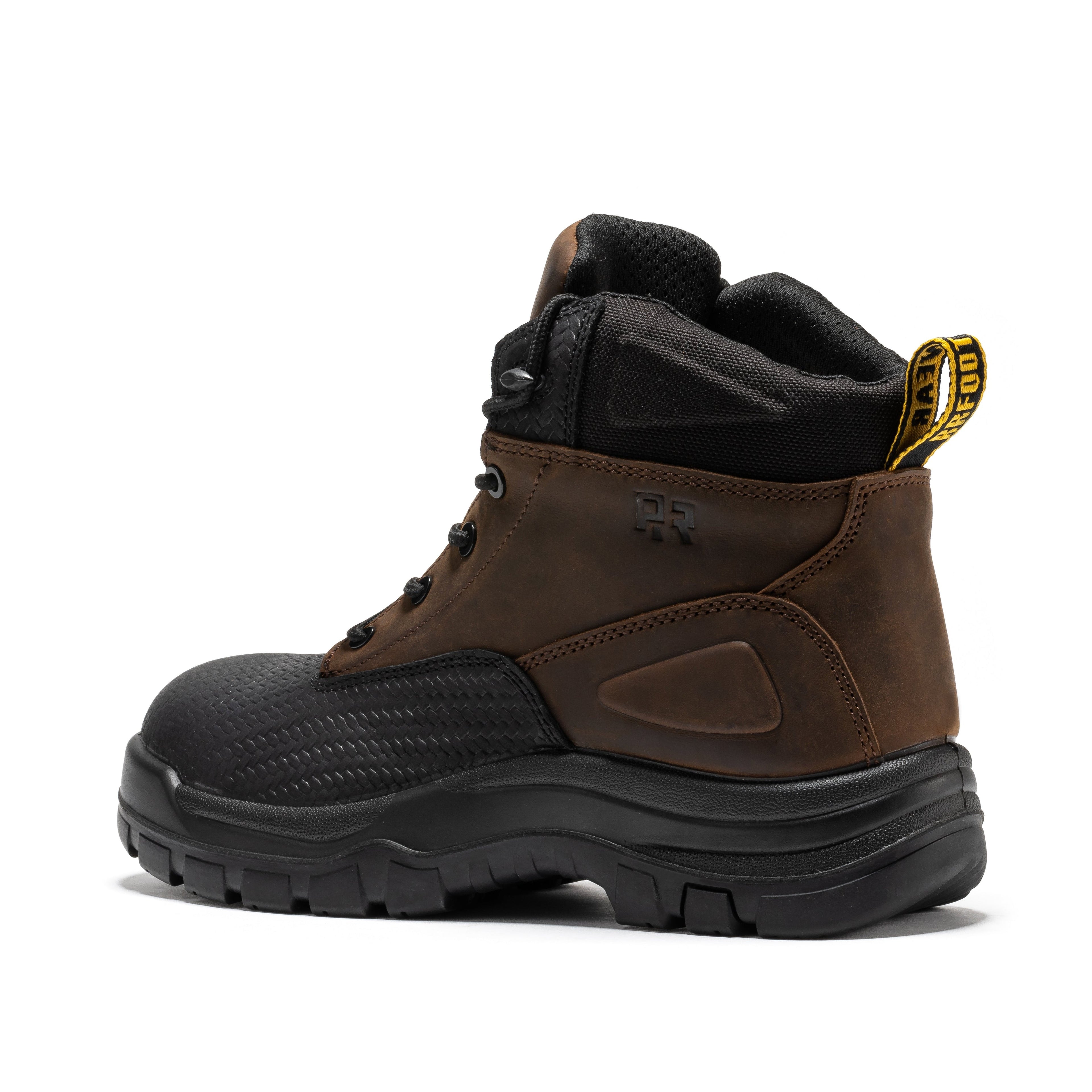 ROCKROOSTER Marfa Brown 6 Inch Waterproof Composite Toe Leather Work Boots CP210 - WonderingCloth
