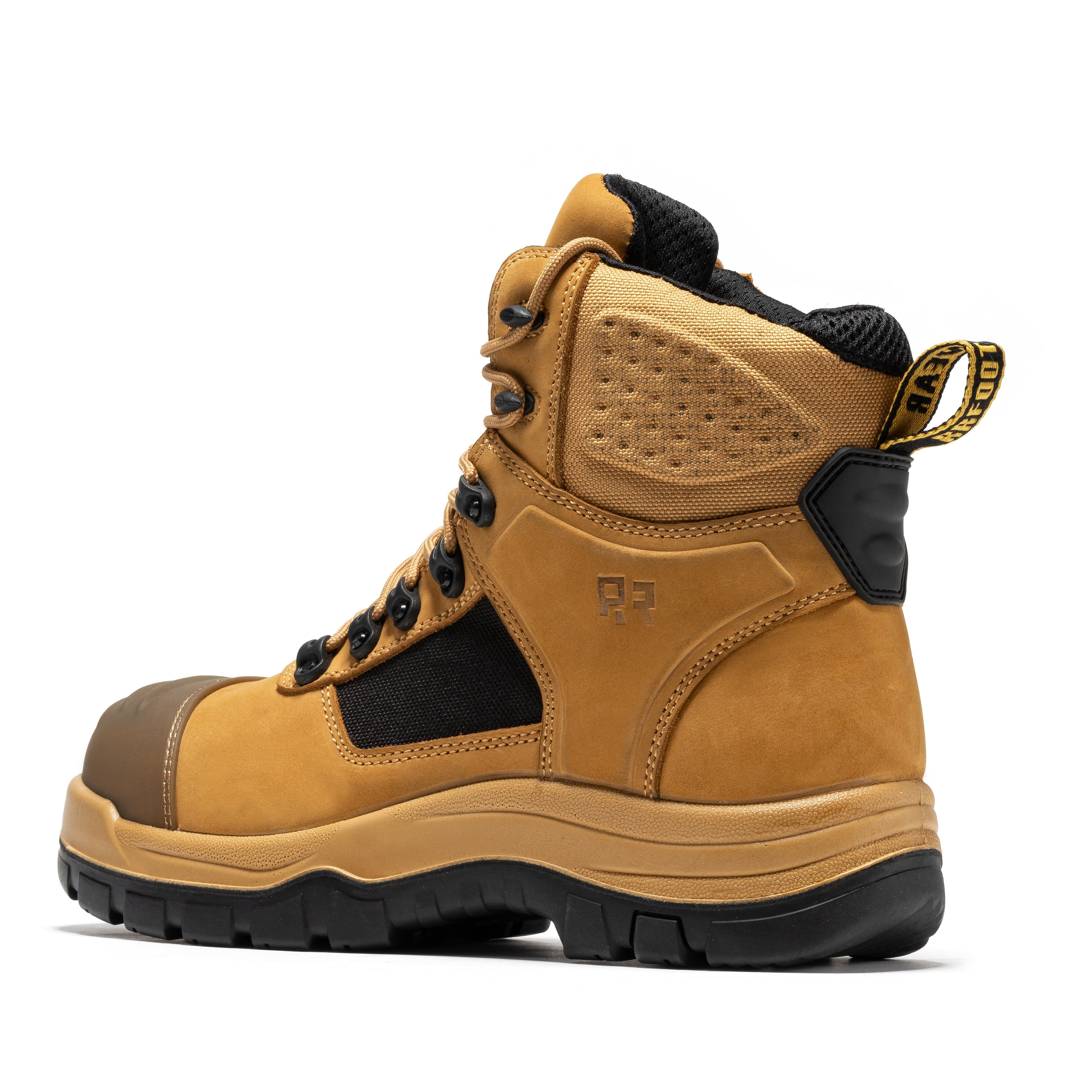 ROCKROOSTER Stowe Black 7 inch Composite Toe Leather Work Boots CP212BK - WonderingCloth