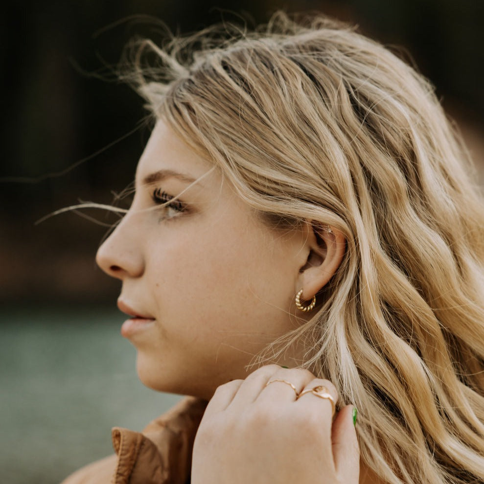 Brooklyn Twist Hoops - WonderingCloth