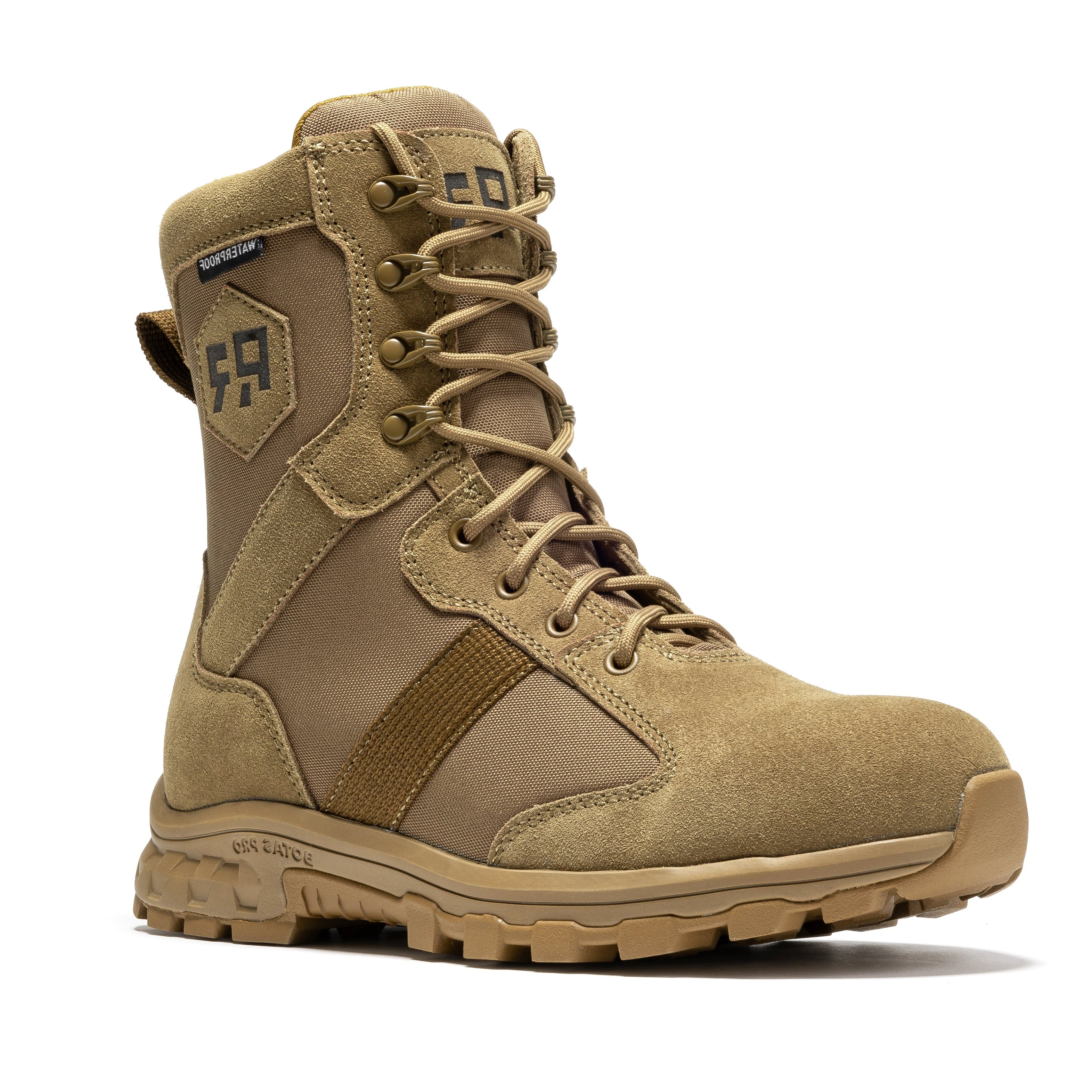 ROCKROOSTER Colmar Coyote 8 inch Suede Leather Waterproof Tactical & Military Boots AB500 - WonderingCloth