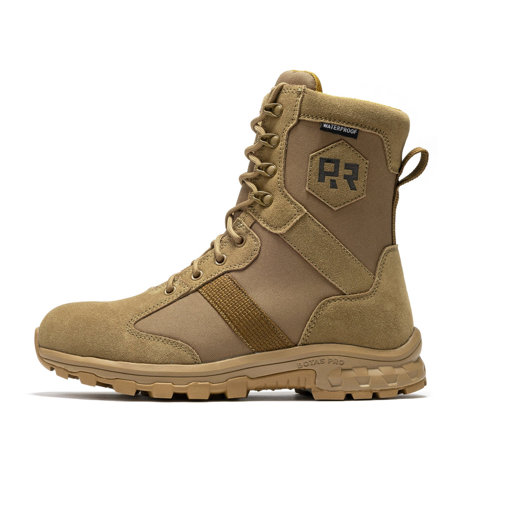 ROCKROOSTER Colmar Coyote 8 inch Suede Leather Waterproof Tactical & Military Boots AB500 - WonderingCloth