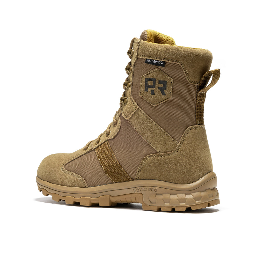 ROCKROOSTER Colmar Coyote 8 inch Suede Leather Waterproof Tactical & Military Boots AB500 - WonderingCloth