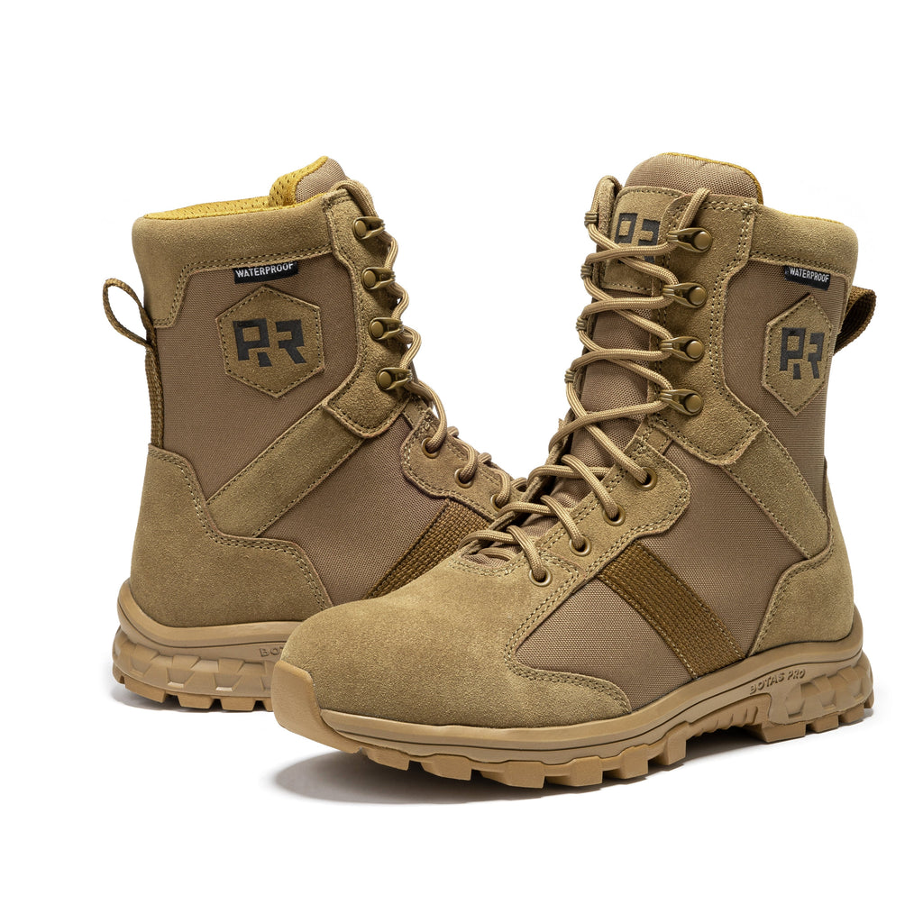 ROCKROOSTER Colmar Coyote 8 inch Suede Leather Waterproof Tactical & Military Boots AB500 - WonderingCloth
