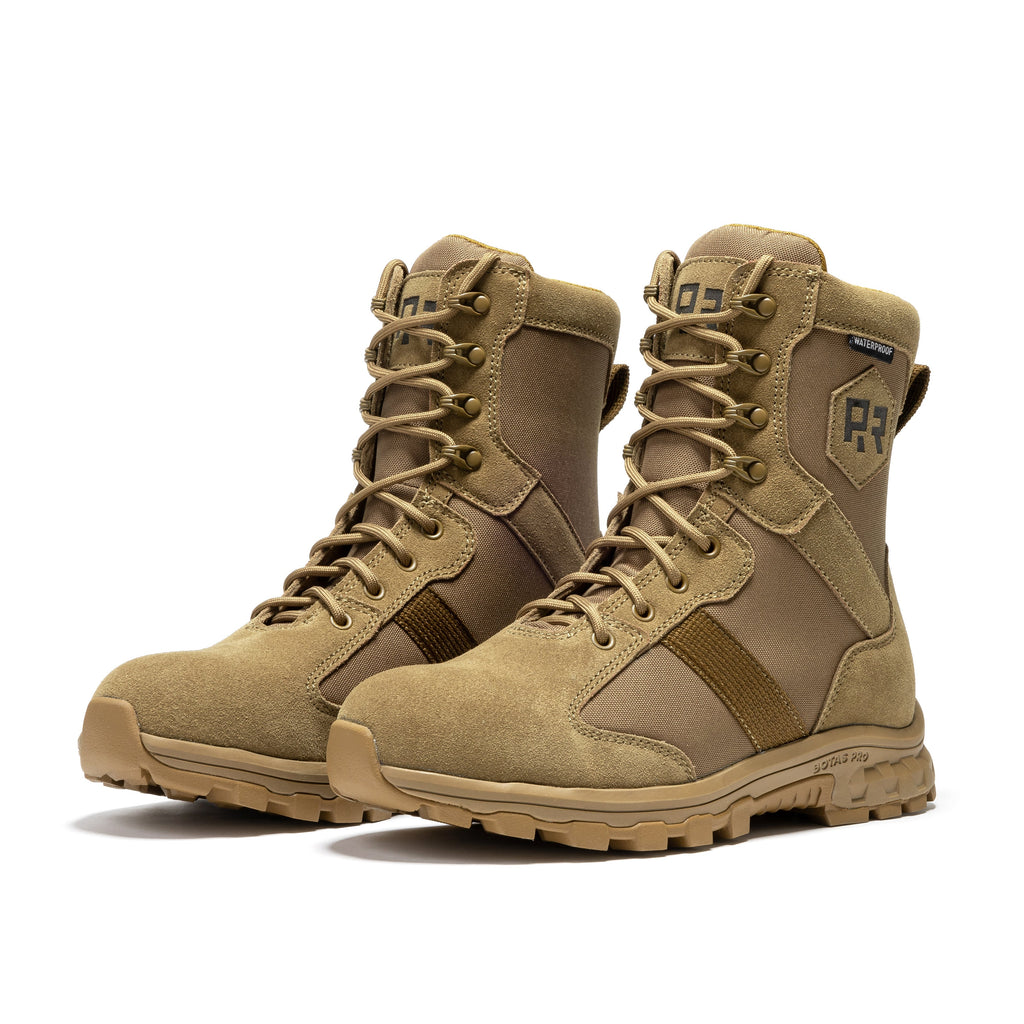 ROCKROOSTER Colmar Coyote 8 inch Suede Leather Waterproof Tactical & Military Boots AB500 - WonderingCloth