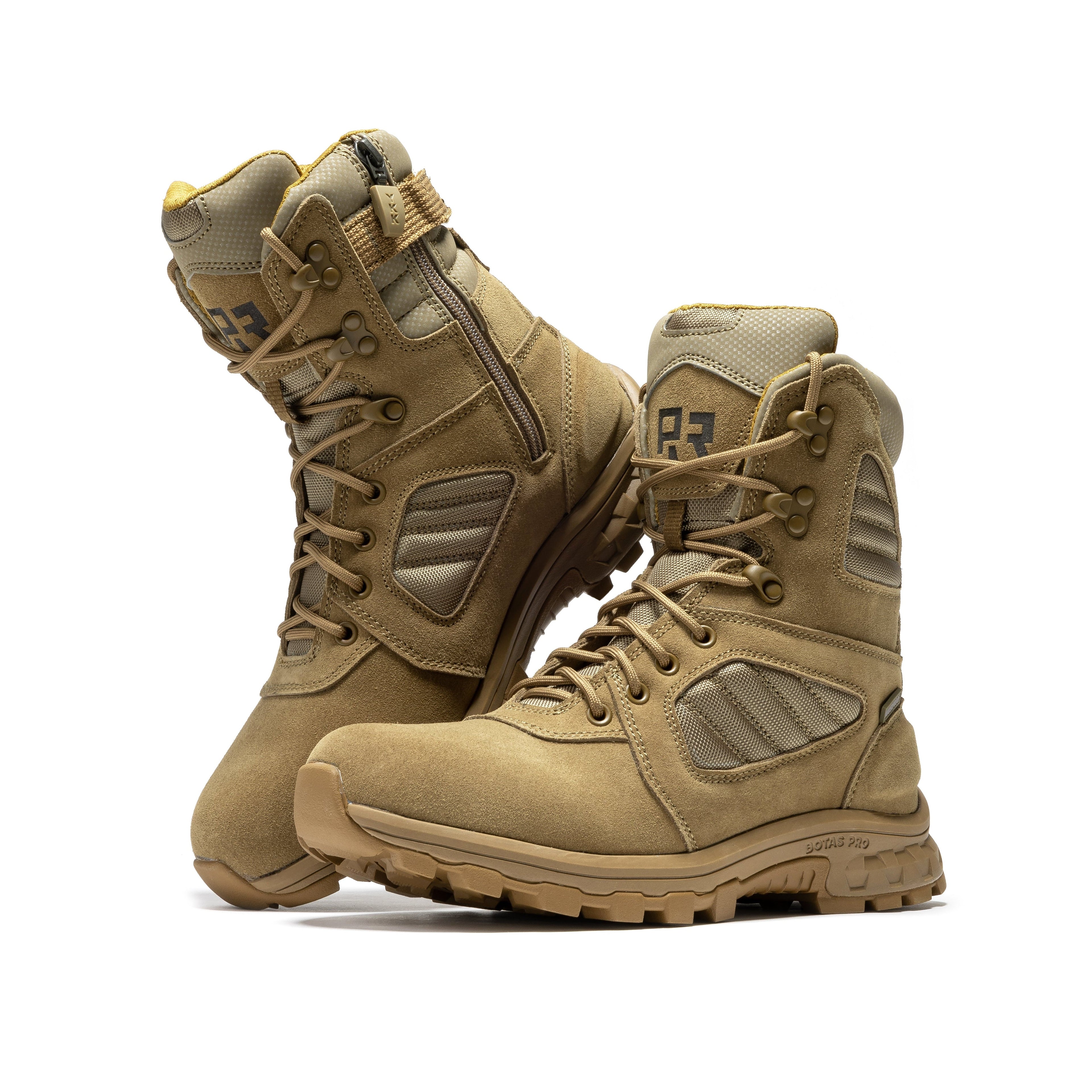 ROCKROOSTER Burano Coyote 8 inch Suede Leather Waterproof Tactical & Military Boots AB540 - WonderingCloth