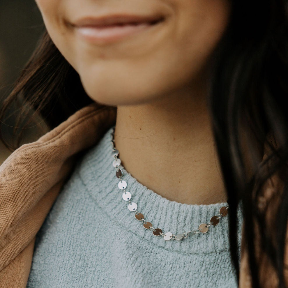 Chloe Gold Filled Coin Necklace - WonderingCloth