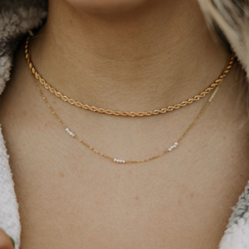 Naomi Gold Filled Rope Necklace - WonderingCloth