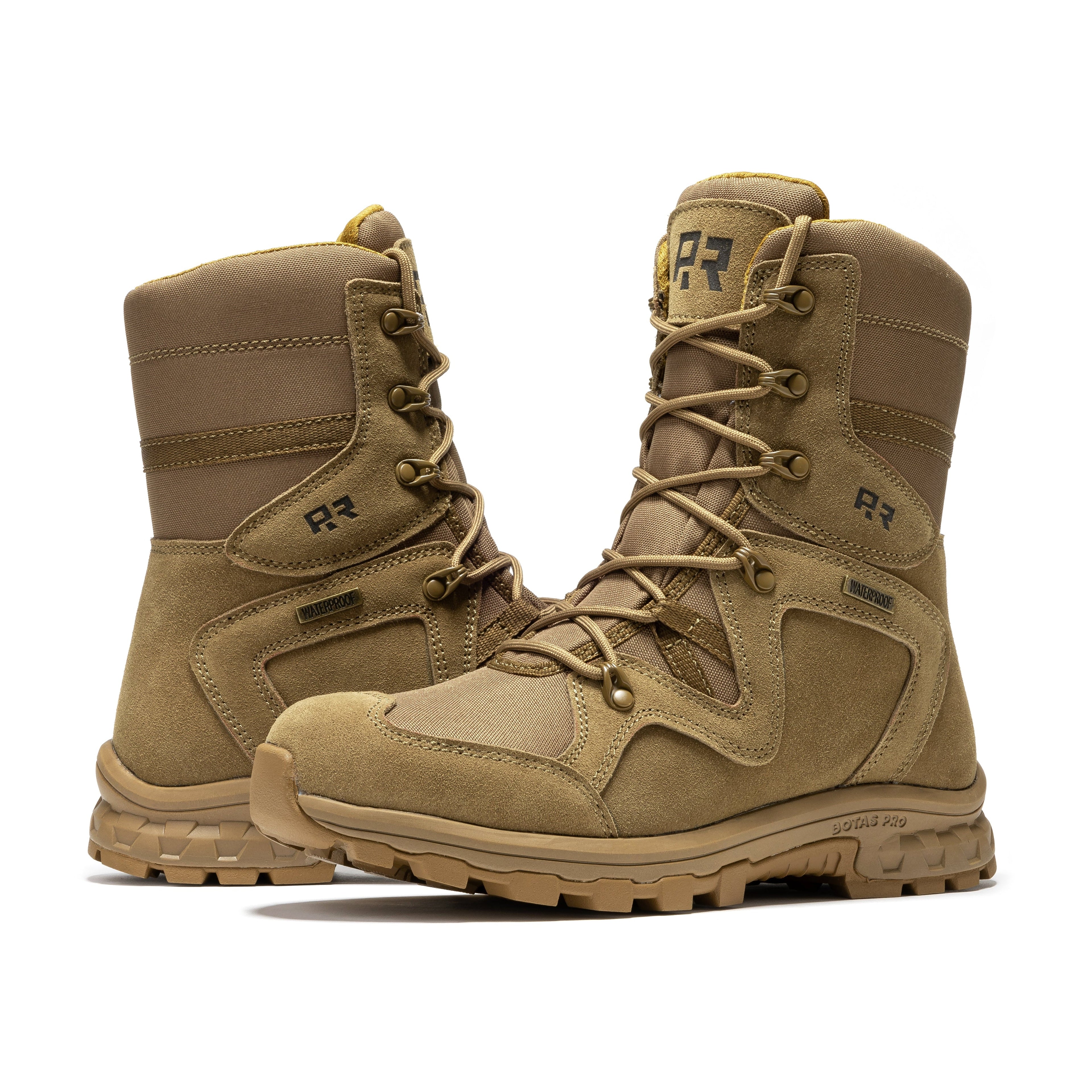 ROCKROOSTER Colmar Coyote 8 inch Suede Leather Waterproof Tactical & Military Boots AB520 - WonderingCloth
